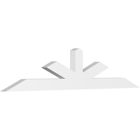 Ekena Millwork Saratoga Architectural Grade PVC Gable Bracket, 108"W x 22 1/2"H x 4"D x 6"F, 5/12 Pitch GBP108X23X0406SAR00